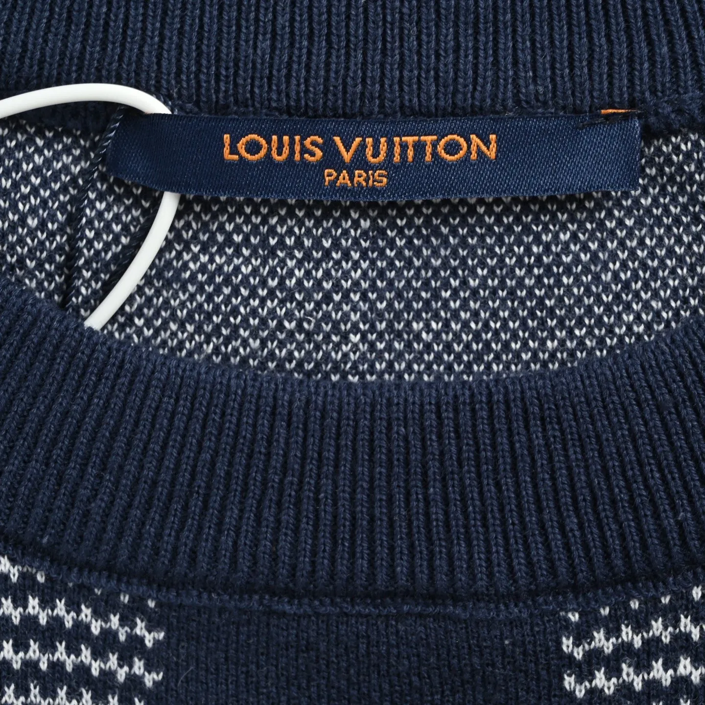 Louis Vuitton/Louis Vuitton 26ss checkerboard pattern jacquard knitted short sleeves